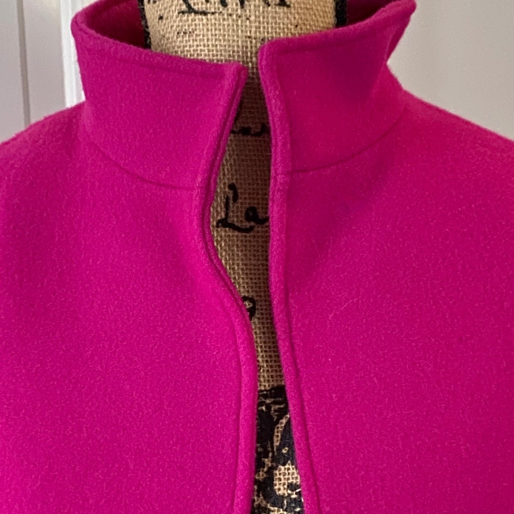 Women's Stunning Raspberry Pink Wool Short Jacket, Roth-Le-Cover Coat. S. 10-12. - Picture 2 of 16